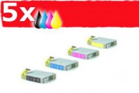 Tinta Compatible Epson T0711-T0714 Kit ahorro tinta (5 x BK,C,M,Y)